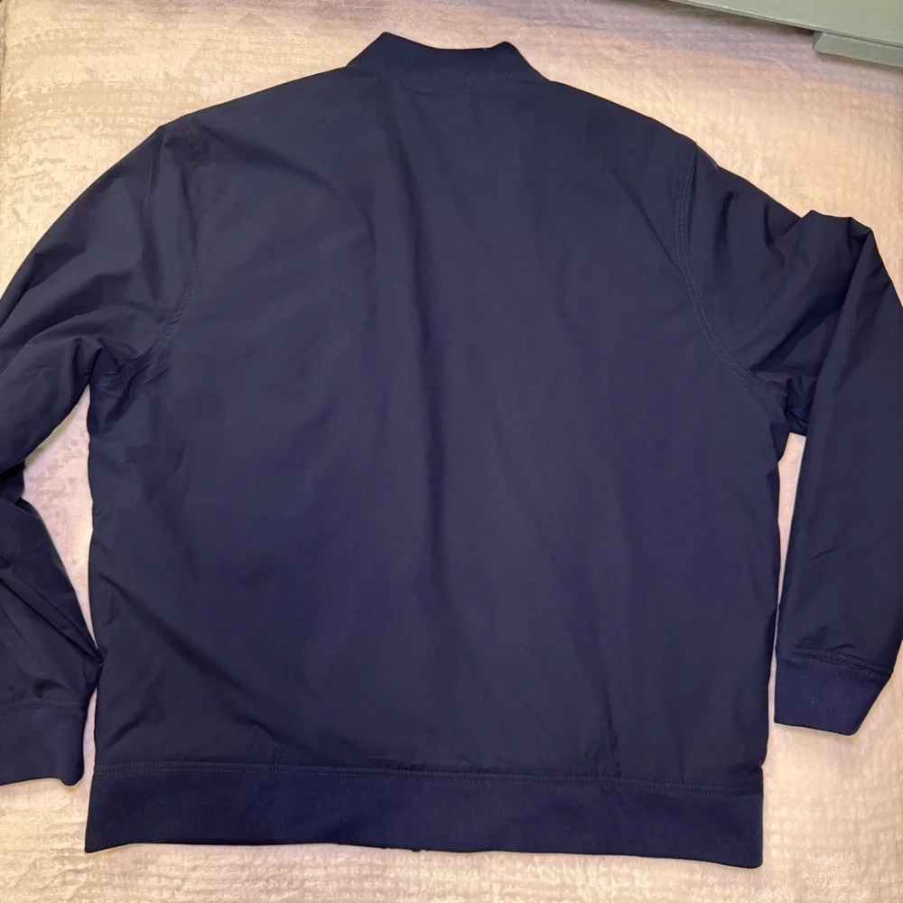 Banana Republic Mens Navy Blue Full Zip Bomber Jacket XL‎ Lightweight Lined